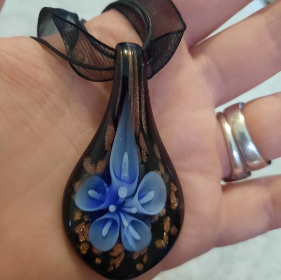 Handcrafted, Glass Necklace - Picture 3 of 4